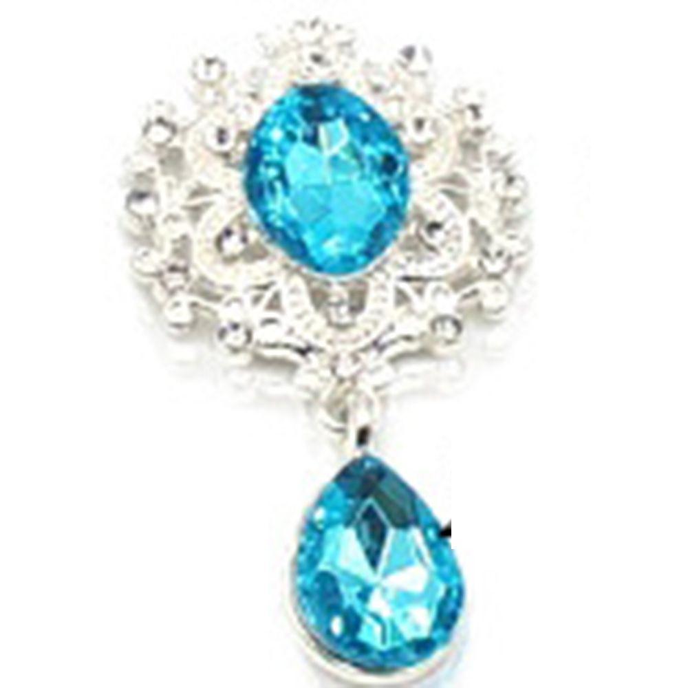 Faceplate Garment Decorative Water Droplets Sewing Button Alloy Rhinestone Pendant Scrapbooking