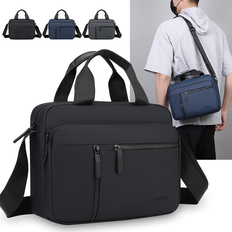 Мужской профессиональный деловой портфель - Водонепроницаемая офисная сумка через плечо с отделением на молнии
