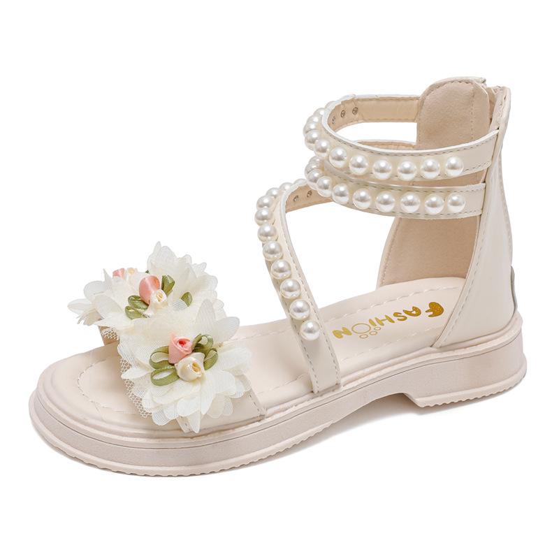 Summer New Fashion Princess Shoes Open Toe Shoes Soft Sole Children's Shoes Roman Shoes Girls Sandals Size 23-37