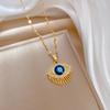 Eyelashes Eyes Light Luxury Banquet Wedding Necklace Female Versatile Collarbone Chain Titanium Steel Chain