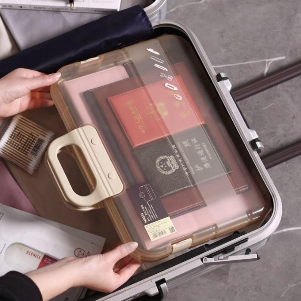 Receipt A4 File Organizer Box Classification Folder Document Storage Box Certificates Storage Case