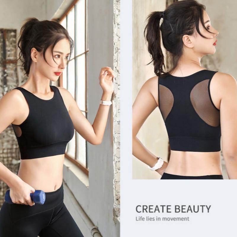 Красивое нижнее белье с амортизацией спины, собранное, быстросохнущее, больших размеров, для фитнеса, одежда для йоги, спортивное нижнее белье
