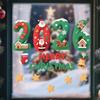 2026 Christmas Window Stickers Santa Claus Snowflake Star Pattern Glass Xmas Decals Indoor Holiday Decoration