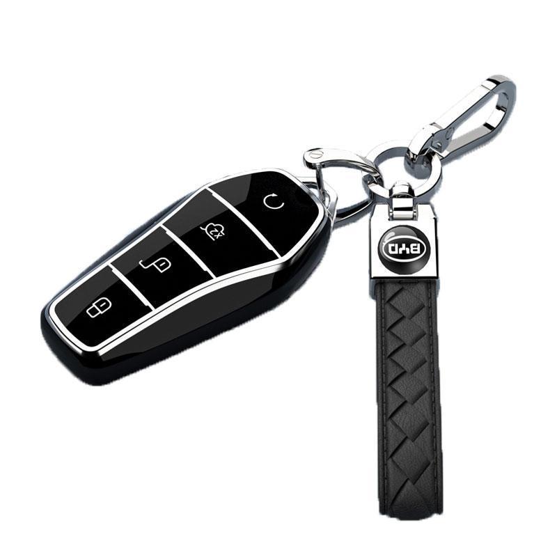 Чехол для ключа автомобиля BYD Yuan PLUS 2025 года с высококачественной защитной цепочкой для мужчин и женщин