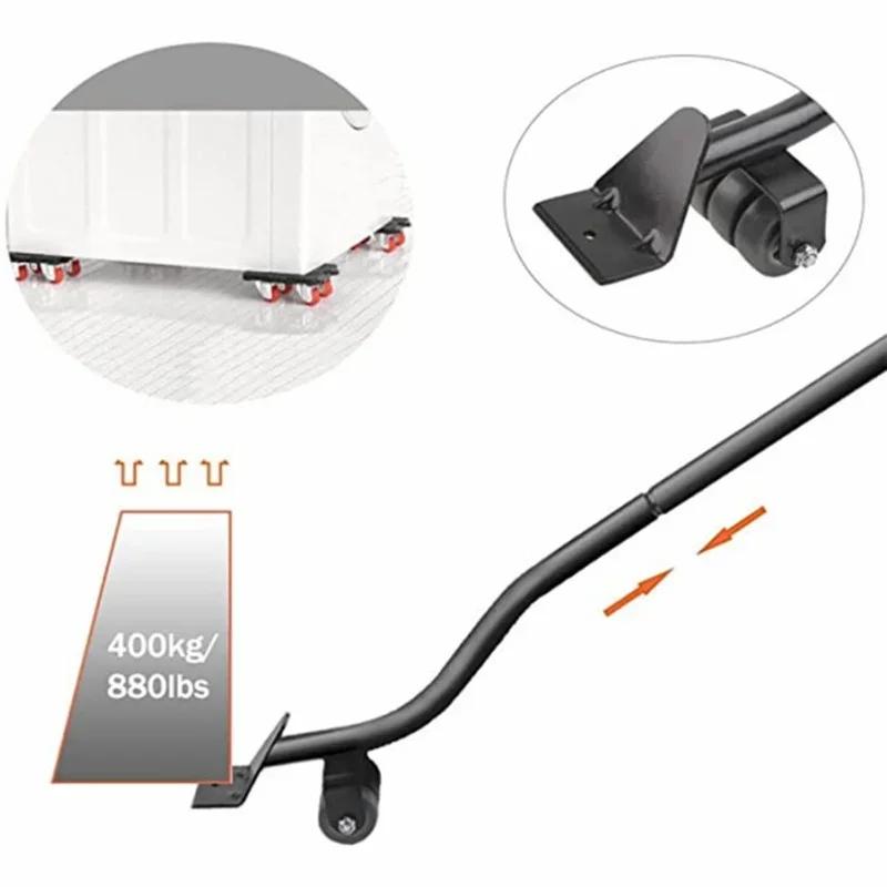 New Furniture Lift Set Furniture Mover Tool 360°Rotation Rubber Wheels Moving Sofa Cabinet Refrigerator 2 Pairs Anti Slip Pad