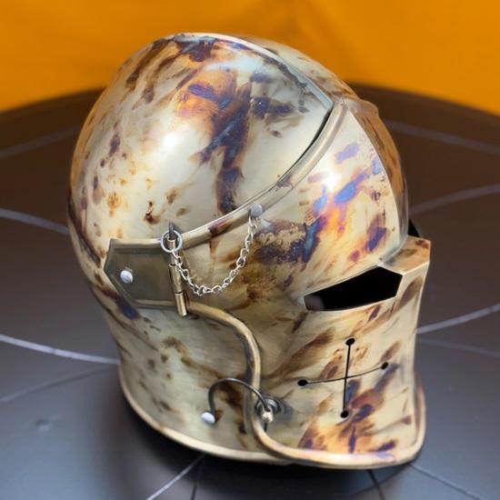 Шлем коммандос, барбута, средневековые рыцарские доспехи, шлем воина из мягкой стали 18 калибра, забрало для косплея, барбута.