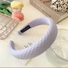 Waffle Hairband Solid Color High Elastic Soft Sponge Full Wrap Versatile Comfortable Stylish Women Headband