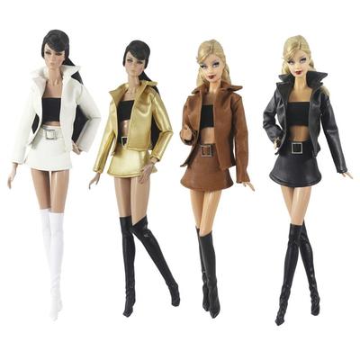 Кукольная повседневная одежда Куртка из ПУ кожи Пальто Юбка для кукол BJD 1/6 Ручная работа Женская кукольная одежда Джинсы Брюки Аксессуар для куклы 30 см