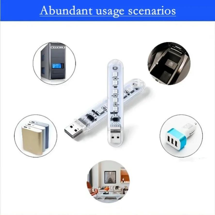 RGB USB LED Переключатель Ночник Цветной Диммируемый COB LED Компьютер Мобильное Питание Зарядка Книжные Лампы Защита Глаз Читальный Свет