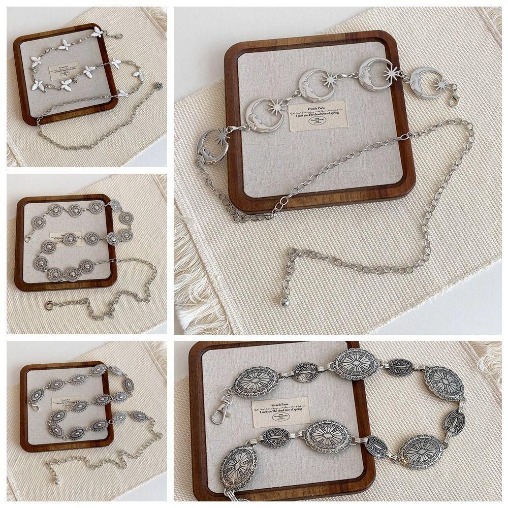 Belly Chain Metal Circular Ring Waist Chain Elegant Ethnic Belt Chain Dress Decoration