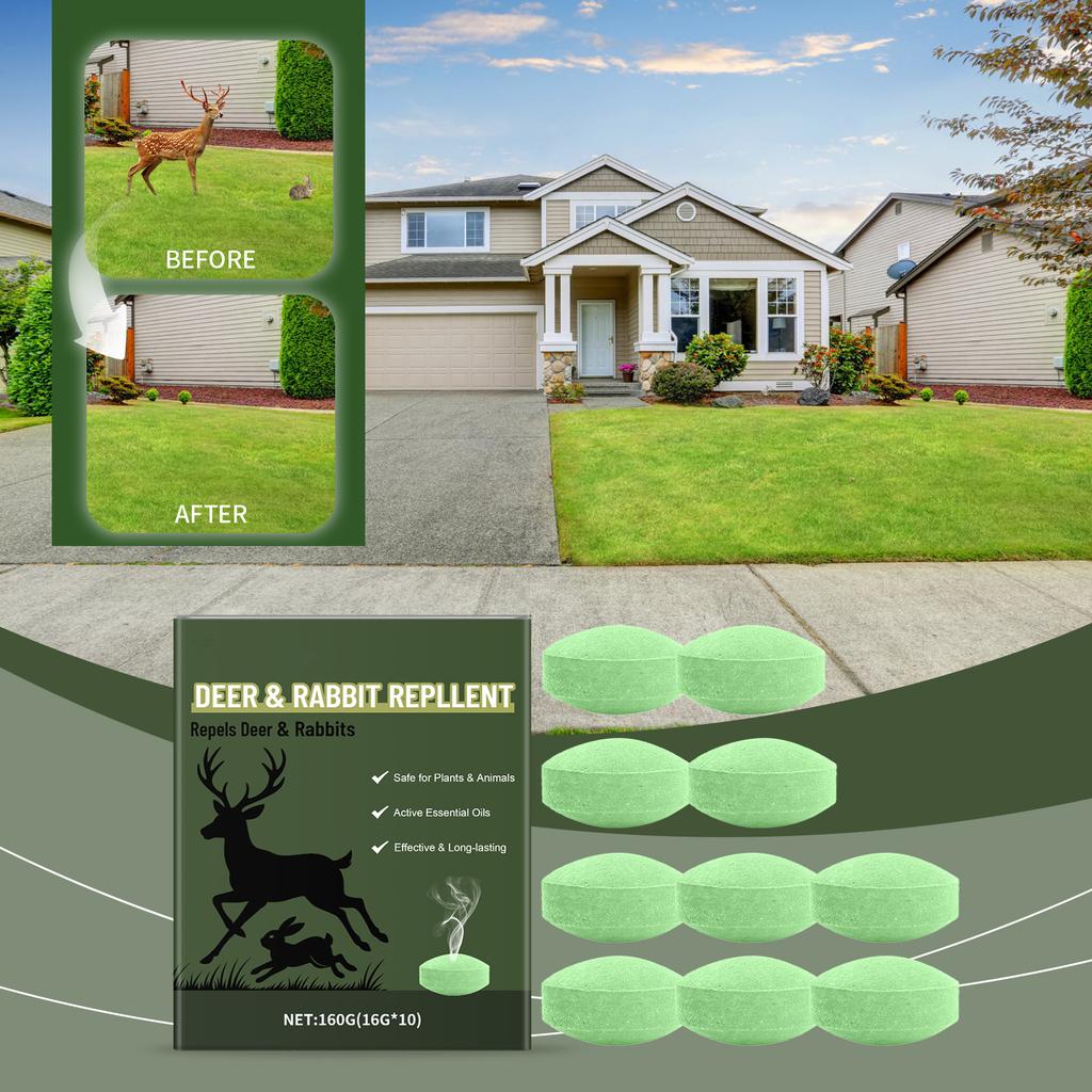 Олень и таблетки Домашние пользователи За пределами сада Растительное масло Запах Длительный Таблетки