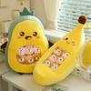 New Funny Snack Pillow Office Nap Pillow Waist Support Fruit Series Strawberry Banana Avocado Plush Toy Doll Girl Birthday Gift
