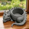 Talos 3D-печатный горшок-лежащий дракон для небольших зеленых растений, Декоративное украшение-горшок для суккулентов, Фигурка в темном стиле для дома, офиса, рабочего стола