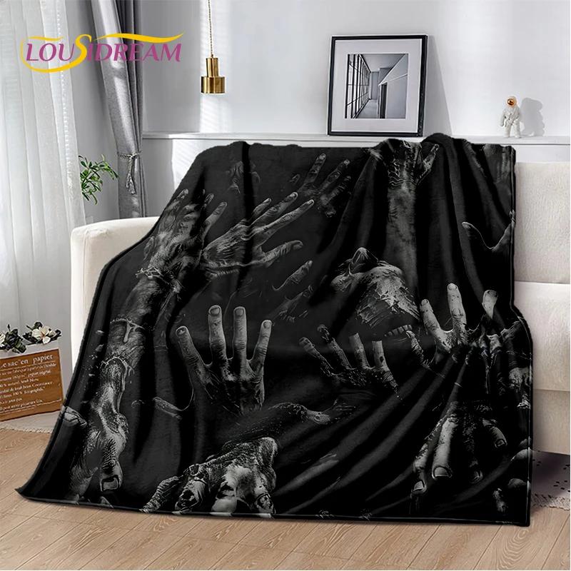 2025 New Gothic Horror Character Skull Ghost Spirit Soft Blanket,Soft Throw Blanket for Home Bedroom Bed Sofa Picnic Travel Gift