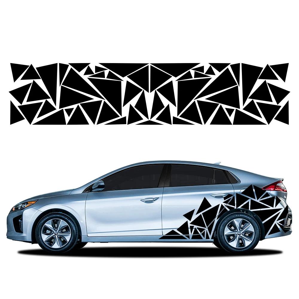 Triangle Stickers Car Body Decoration Stickers 200x60cm DIY Car Body Sticker For Hyundai Ioniq 5 6 7 N Line 2021 2022 2023 2024