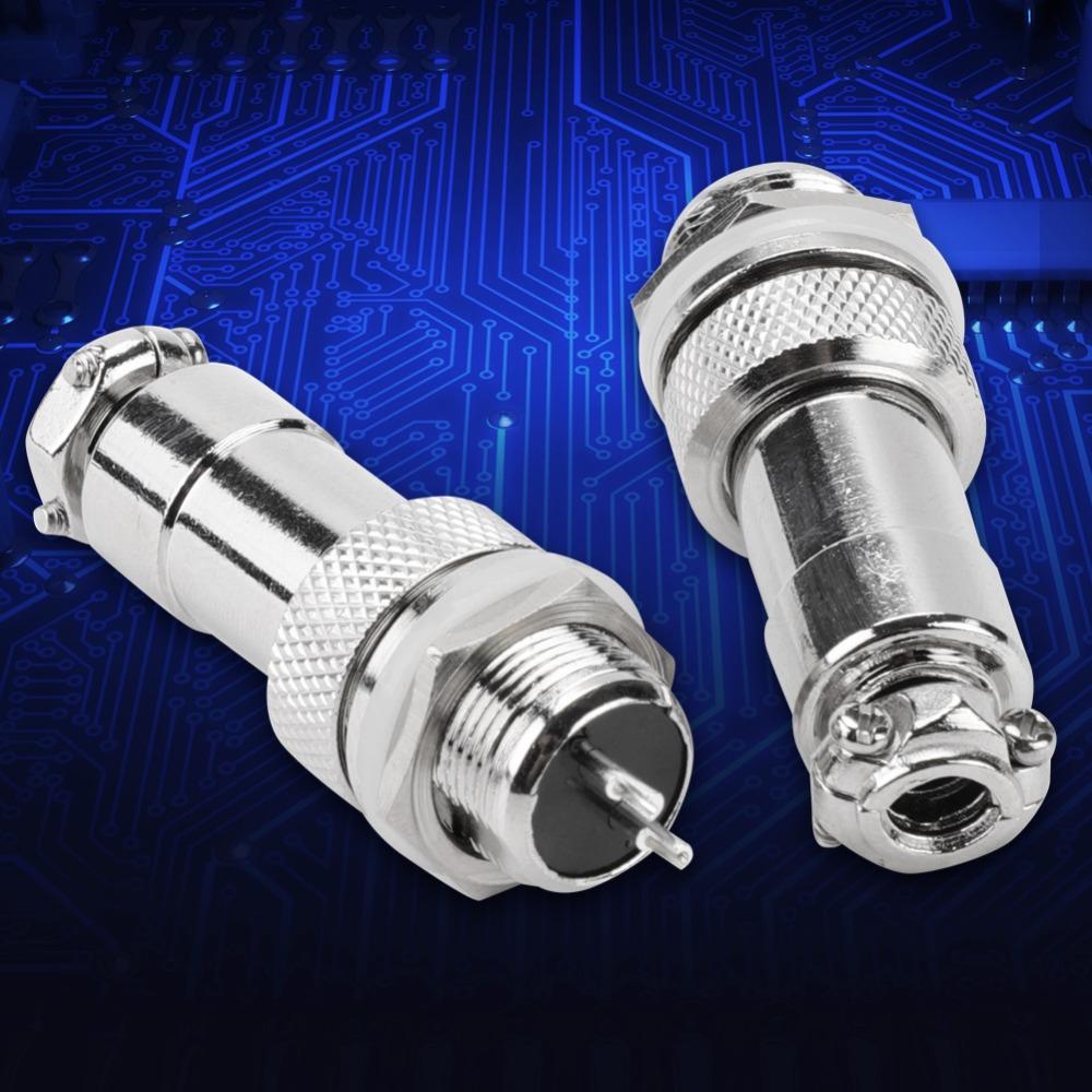 5Set 2Pin Aviation Plug GX12 Metal Aviation Plug 2-Pin Plug Socket Connector  Equipment Interface