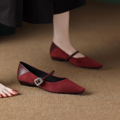 286-1 высококачественные туфли-лодочки с низким каблуком, французские туфли с открытым вырезом, осенние женские туфли 2025 года, модные темпераментные остроносые туфли-лодочки для весны и осени