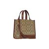 Coach X Peanuts Snoopy Dempsey 22 Классическая сумка-тоут с монограммой Женская сумка-тоут Коричневая CE851-IMT1O