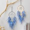 Dreamcatcher Girl Heart Hanging Decoration Wind Chime Feather Braided Pendant Cute Children's Room Decoration