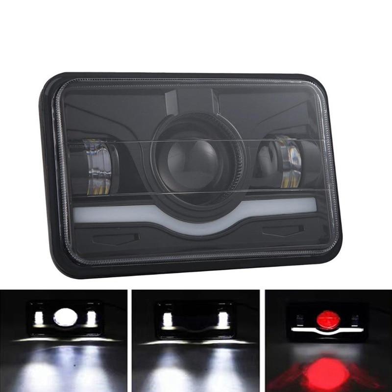 12 В 24 В 4x6 дюймов светодиодный фара H4 светодиодный рабочий свет с DRL H4651 H4652 H4656 для автомобиля Jeep Мотоцикл Hond Truck Kenworth фара