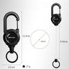 Premium Retractable Reel 60cm Reinforced for and Outdoor Activities [jimii Product] Keychain, Carabiner-style Keychain, Wire, Small, Multifunctional,