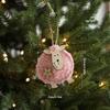 Sheep Shape Christmas Ornament Felt Material Felt Pendant Cute Xmas Hanging Charm  Gift Decoration
