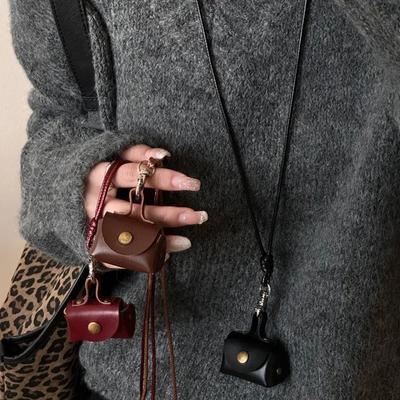 Женская кожаная сумка Кулон Ожерелье Длинная цепочка для свитера DIY Персонализированные украшения Модный аксессуар