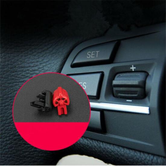 1 Set Car Steering Wheel Switch Button Replace Trim For BMW 5 F10 2011-2017 Red