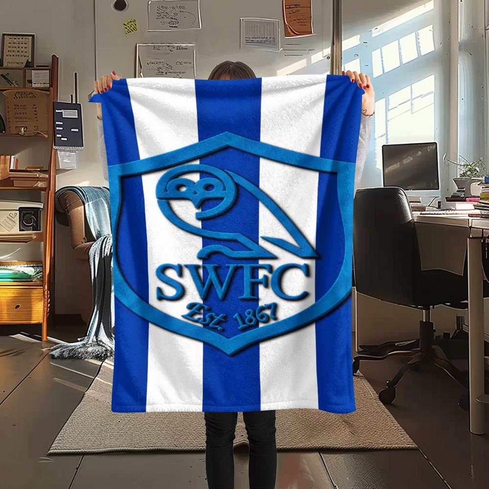 1PC Sheffield Wednesday Football Club Patterned Flannel Blanket Suitable For All Seasons for Home Decor Warmth and Comfort Gifts Holiday Present