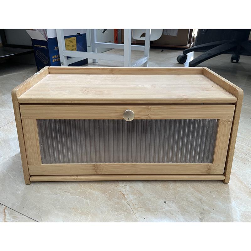 Бамбуковая многофункциональная кухонная полка для хранения хлеба и чайных чашек