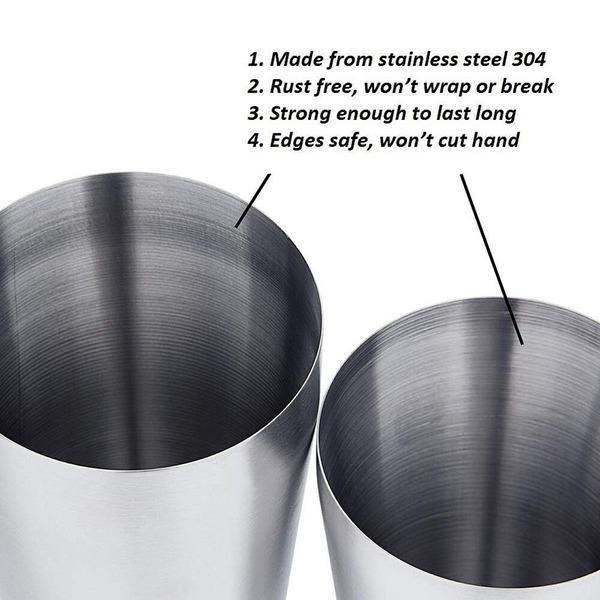 Botique-Bartender Set for Professional Bartenders and Family Bars 4 Piece Set of Boston Cocktail Shaker Bartender Tool