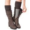 Winter Women Ribbed Leg Warmers Patchwork Knitted Long Boot Socks For Party Dance Sports Yoga Accessories