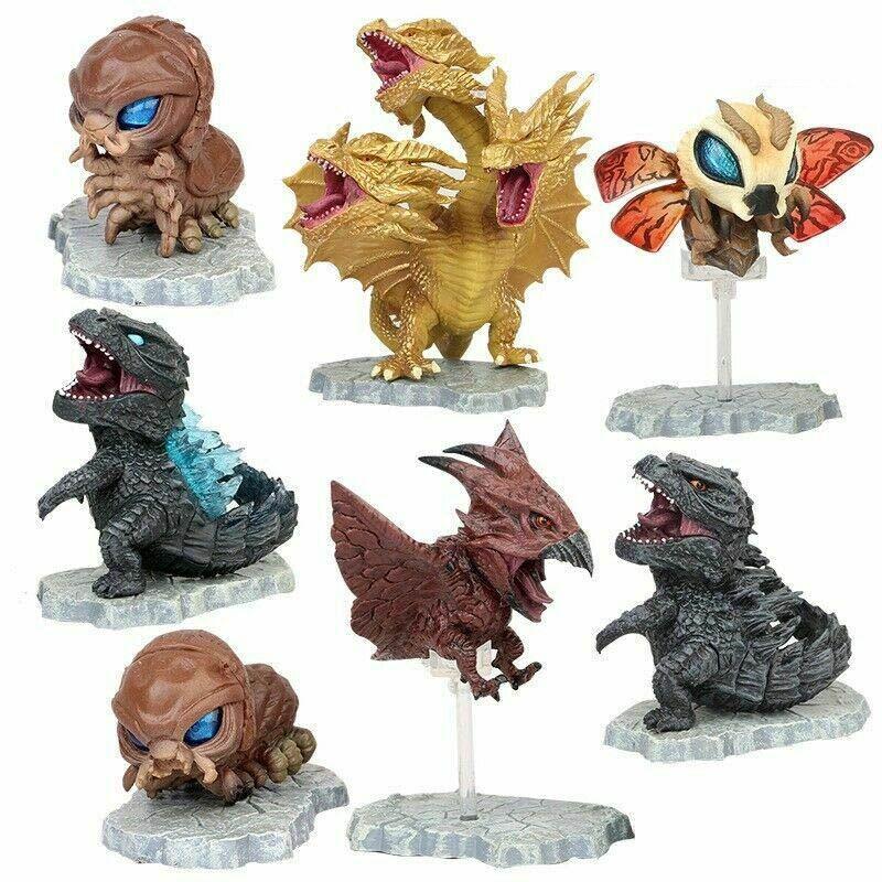 Exquisite Godzilla Movie King Of The Monsters Cute Mini Action Figures Set