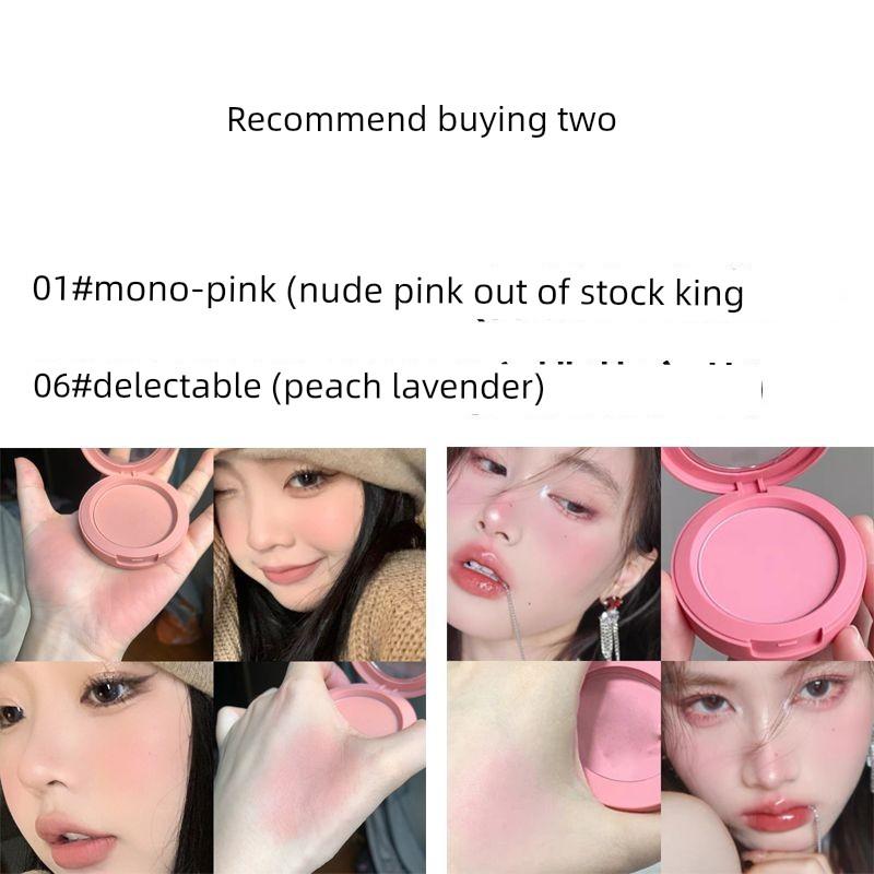 Super Niche Light Blush! Low Saturation Versatile Gray Pink Soft Mist Be02 Matte Contouring Color Gentle for Female Students