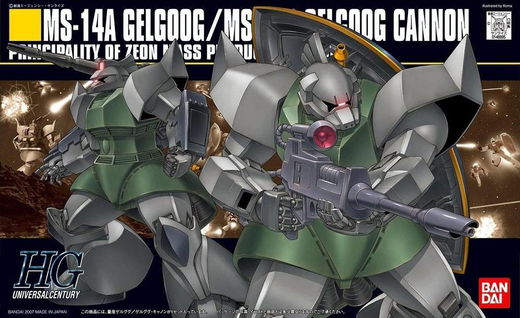 Пластиковая модель HGUC Mobile Suit Gundam Cannon, серийное производство, Gelgoog/Gelgoog 1/144, цветовая кодировка