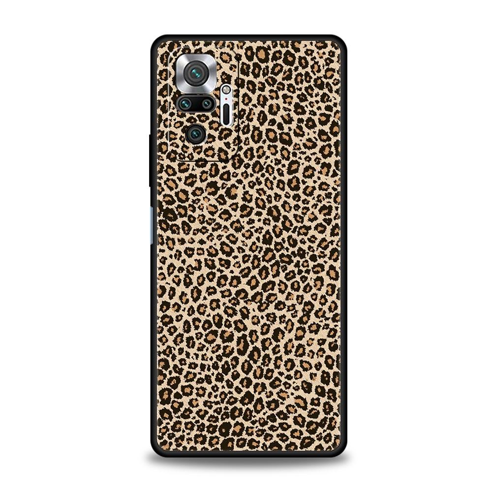 Чехол для телефона для Xiaomi Redmi Note 13 12 5G 9S 9 8 10 11 Pro 9T 13C 12C 10C 9C 9A 7 Pro Мягкий силиконовый чехол Принт леопарда гепарда