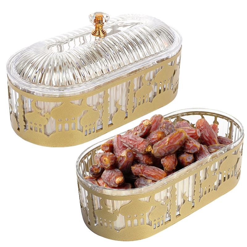 Поднос для сладостей и еды на Рамадан Украшение Ид Мубарак для дома Коробка для десертов 2025 Рамадан Карим Исламские мусульманские товары для вечеринки Подарки на Ид