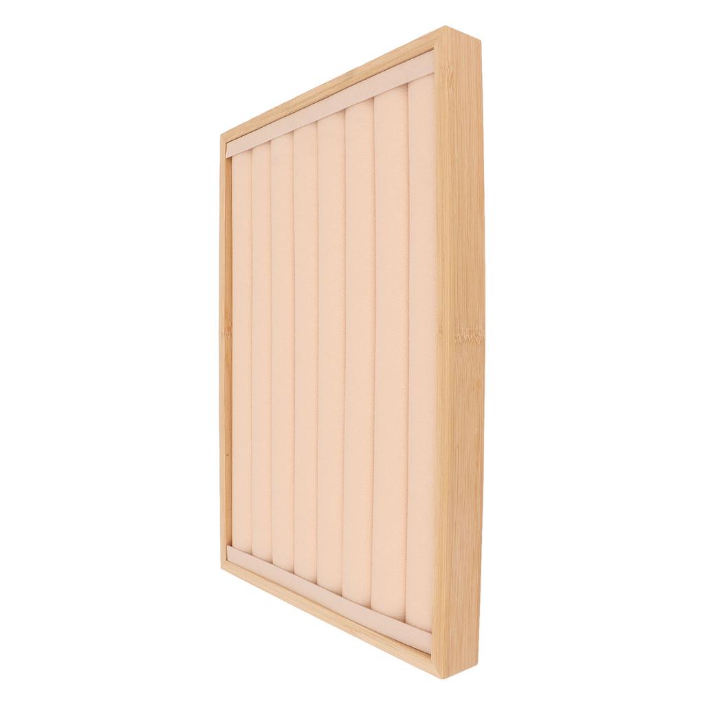 Rings Tray 7 Rows Stackable Protective Scratch Proof Lining Drawer Insert Earrings Storage Display Case Beige
