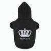 Dog Hoodies Silver PRINCESS Printed Pet Puppy Cat Clothes Hoodies Jumpers Tracksuits for Chihuahua Teacup Care and Large Dogs