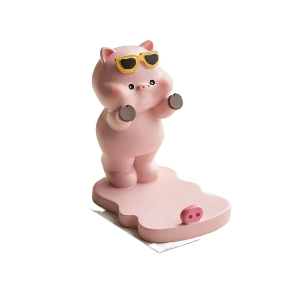 Resin Crafts Kittens Figurines Cartoon Animals Miniatures Small Animals Phone Holder  Office