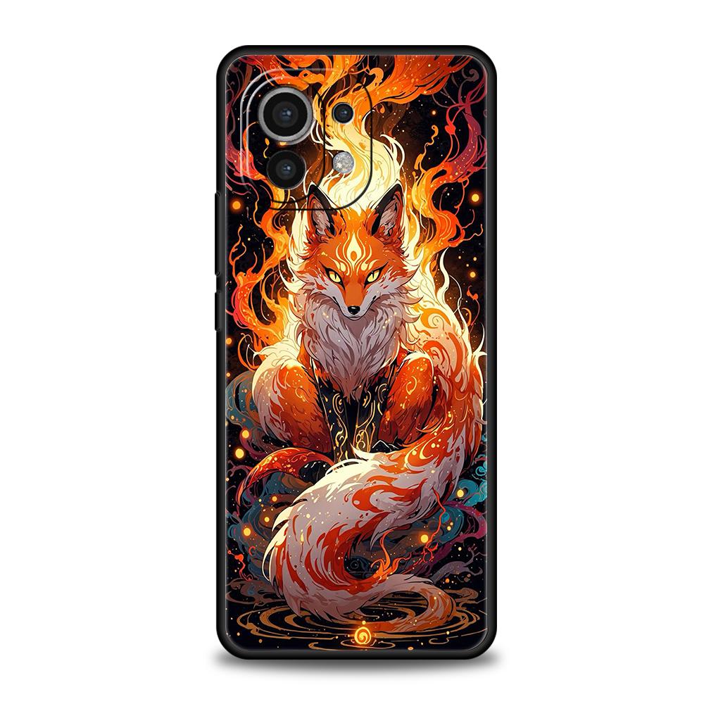 Cute Red Fox Phone Case Cover for Xiaomi Mi 15 14 13 12 11 Ultra 14T 13T 12T 11T 10T Pro Lite 5G Shockproof Soft TPU Capas Bags