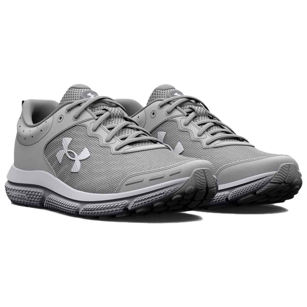 Under Armour Charged Assert 10 Mod Grey Men Sneakers White 3026175-102