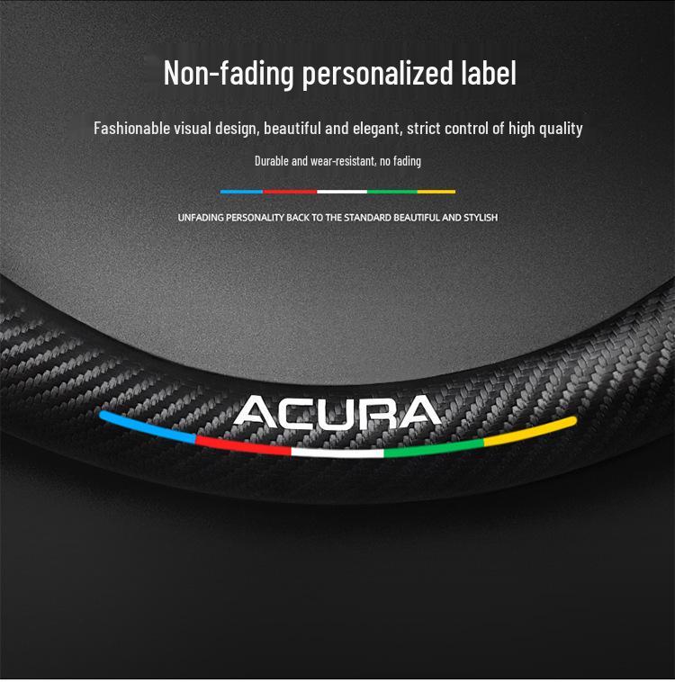 Acura CDX 2016-2021 Ultra-Thin Carbon Fiber Suede Leather Steering Wheel Cover