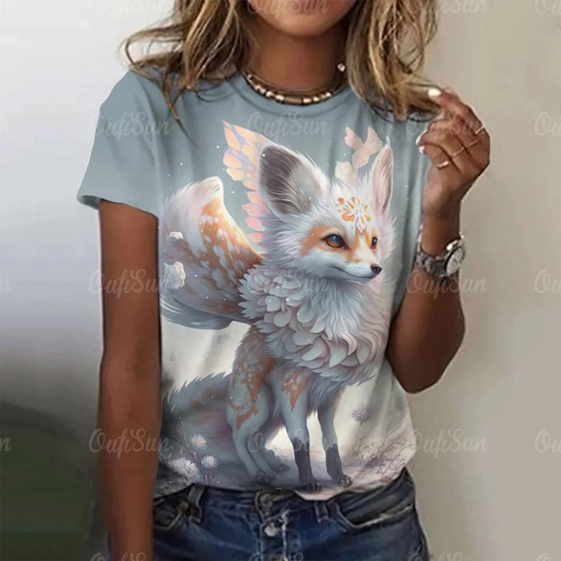 Летние женские футболки с рисунком из мультфильмов, повседневные футболки с короткими рукавами и 3D-драконом для женщин, одежда, свободный уличный топ