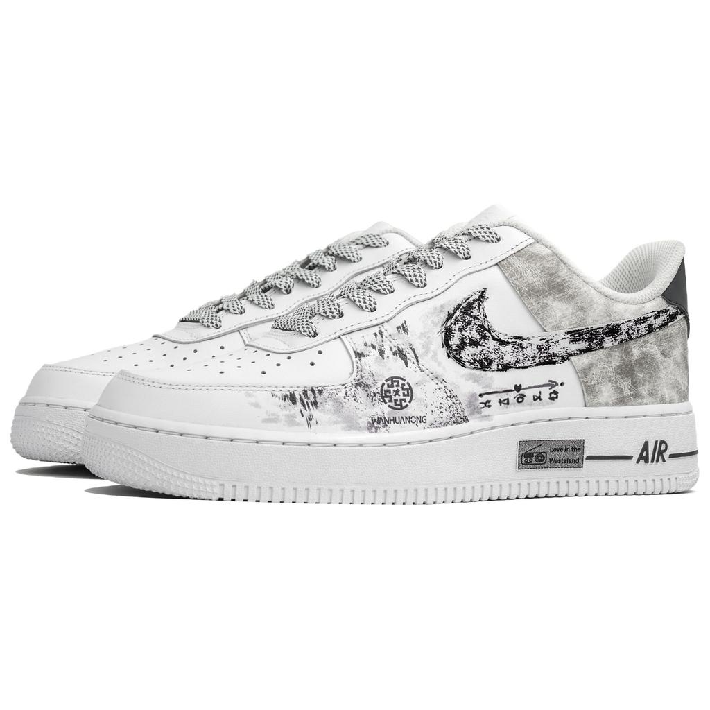 Nike Air Force 1 Wan Hua Nong, Chi Ren Wei Mei, Сумка для покупок Устойчивая к истиранию Низкие кеды для скейтборда Мужские CW2288-111(Team113-S-BOX)