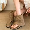 Весна Осень Клип Носок Внутренняя Платформа Женские Сандалии Ботильоны Ретро Стиль Дамские Элегантные Ботильоны до Щиколотки