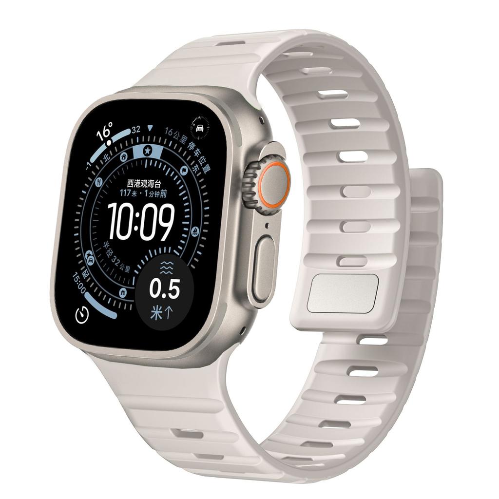 Магнитный силиконовый ремешок для Apple Watch Ultra 3/2/1 49мм 11 10 46мм 42мм Браслет iWatch 9 8 7 6 5 4 SE 45мм 41мм 44мм 40мм Лента