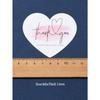 30Pcs/Bag Coated Paper Thank You Greeting Card, Heart with Word Thank You Pattern, 6x7cm