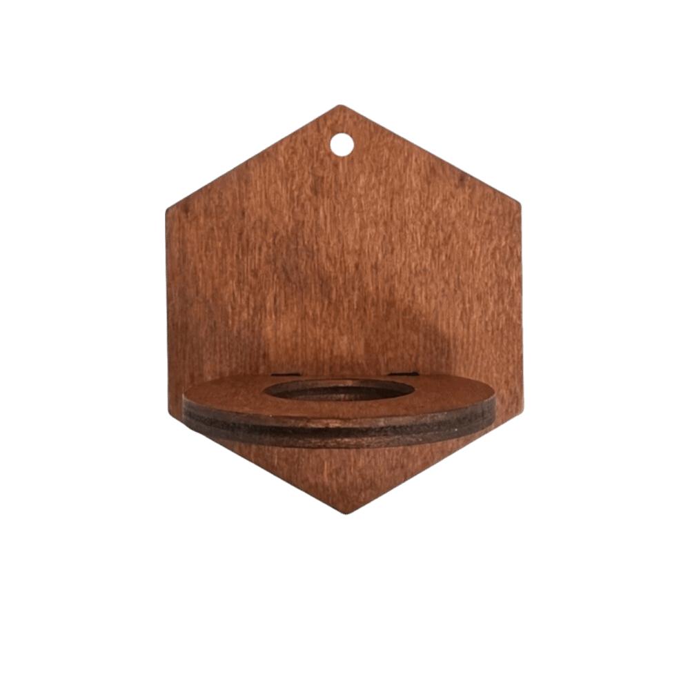 Wooden Hydroponic Planter Shelf Vase Planter Holder Decorative Flower Pot Living Room