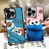 Sesame Street Cookie Soft Phone Case For iPhone 15 16 17 Air 14 Pro Max 16E Plus 13 12 Mini Plating Anti-Fall Fundas